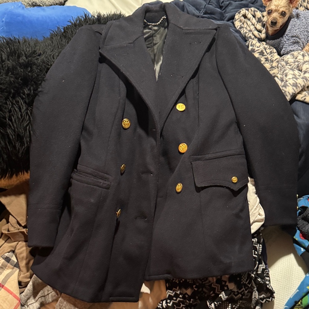 Military style peacock jacket